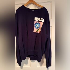 IDLES Navy Blue 2020 Tour Sweatshirt XL